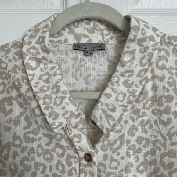 Wishlist Beige Leopard Print Shirt - Picture 2 of 10